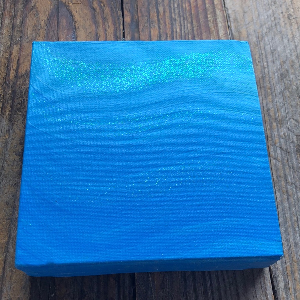 6x6 Inch Tranquil Gallery Wrapped Painting with Glitter Inclusion